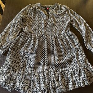 Vince Camuto Geometric Black and Cream Blouse